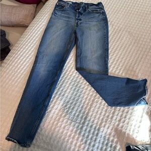 GAP Women's Cheeky Straight High Rise Blue Jeans